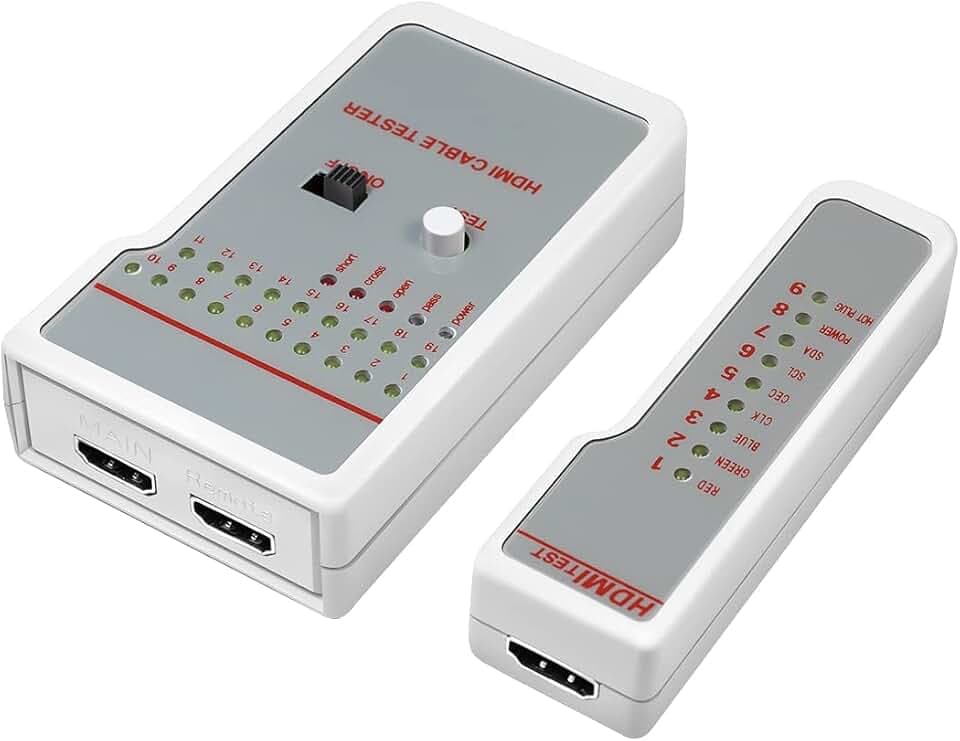 LogiLink WZ0017 - HDMI Kabel Tester f?r bereits angeschlossene oder Nicht installierte HDMI-Kabel, Wei?