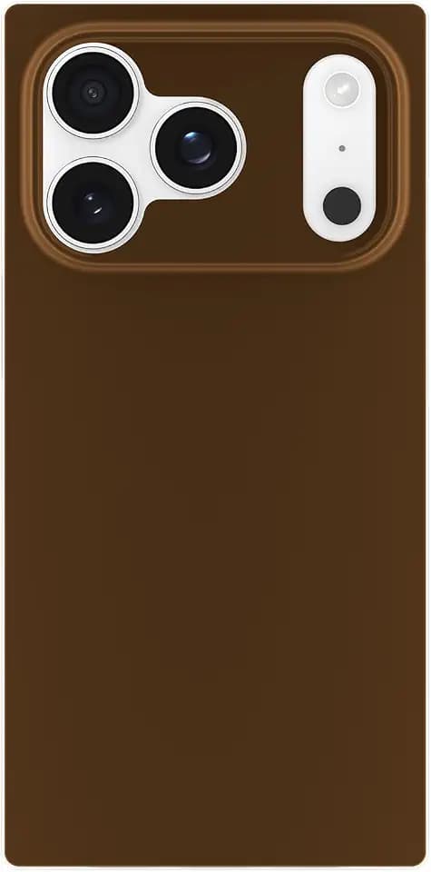 Flaunt Official Square iPhone 17 Pro Case - Nude Espresso