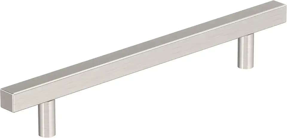 Amerock 10 Pack 6-5/16" Bar Pulls Square Satin Nickel Drawer Pull