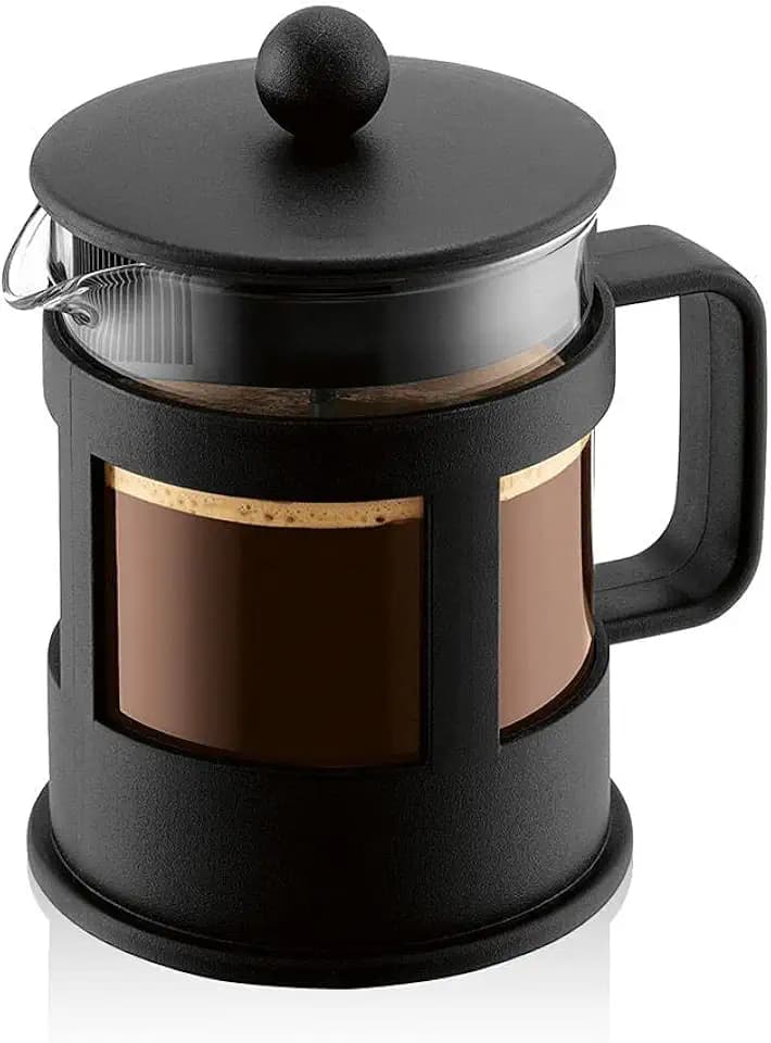 Bodum Kenya Kaffeebereiter - 500ml / 4 Tassen - Manuelle French Press aus Borosilikatglas und Edelstahl - Spülmaschinenfest - Made in Portugal