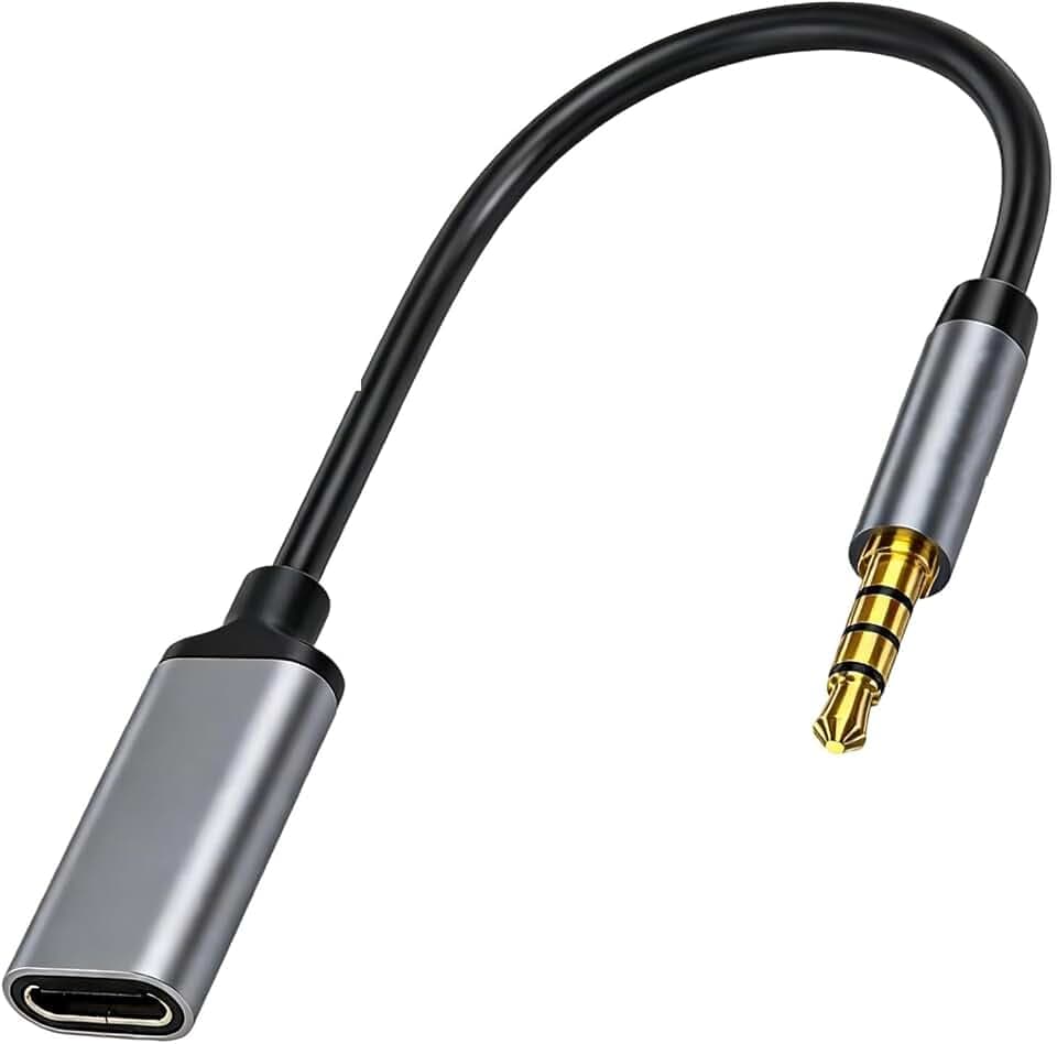 Typ C Konverter Kopfhörer Adapte, 3.5mm Stecker auf Typ-C Buchse Audio Kabel, Klinkenstecker auf USB-C Buchse Audio Adapter, AUX Kabel Konverter, für USB-C Kopfhörer an MP3 Player und Audioquellen
