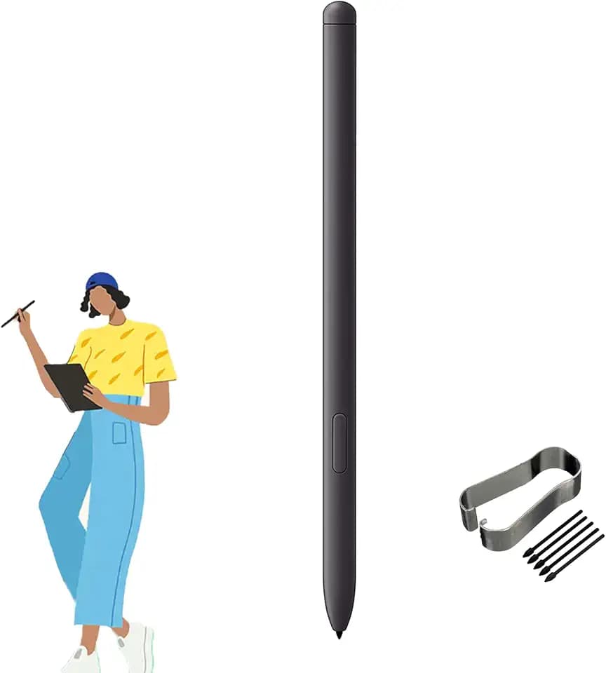 Galaxy Tab S6 Lite Stylus Pen Ersatz für Samsung Galaxy Tab S6 Lite (EJ-PP610),Stylus Pen S Pen für Galaxy Tab S6 Lite Stylus Pen + kostenlose Ersatzspitzen/Spitzen (Oxford-Grau)