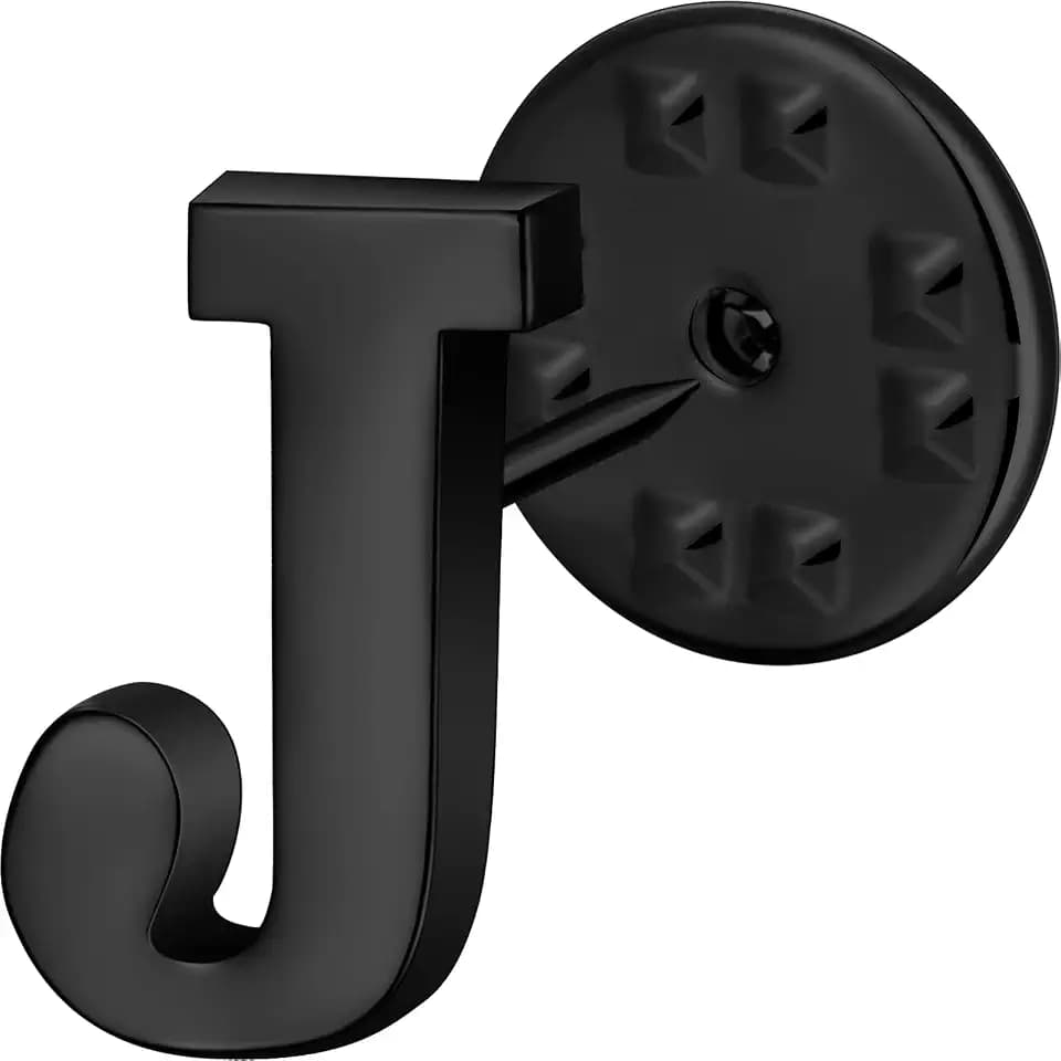 HAWSON Initial Lapel Pin for Men & Women, Brooch Pins for Mens Suits, Black Tie Tacks Button Pins