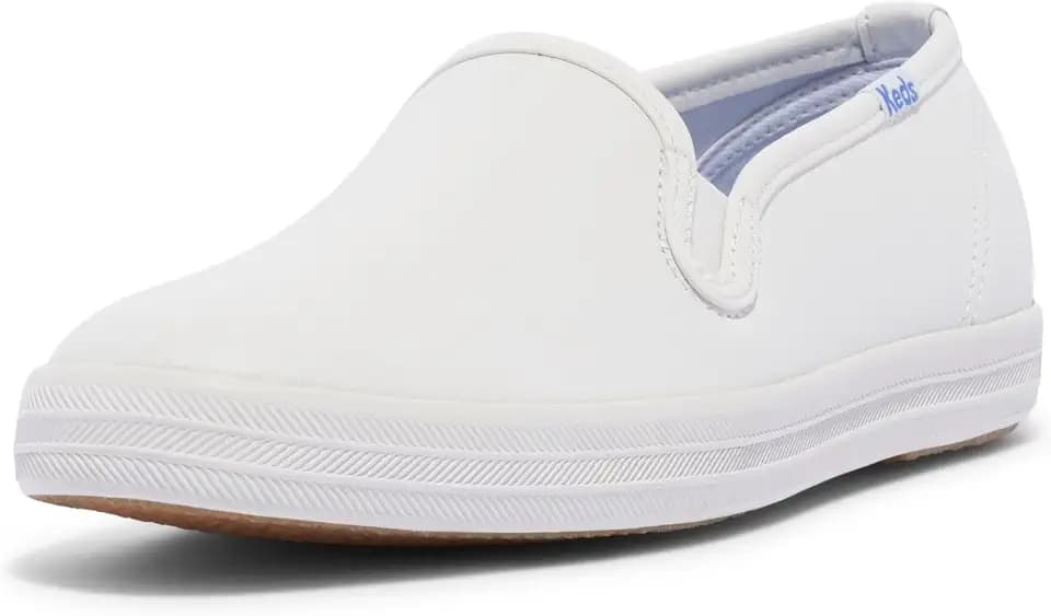 Keds Womens Champion Canvas Slip On Sneakers Shoes Casual - White