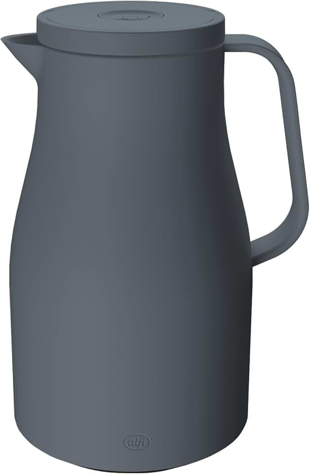 alfi NEO Isolierkanne 1,00 l, 12 h heiß, Hartglaseinsatz, stormy grey