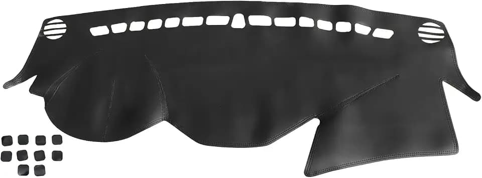 SecosAutoparts Dashboard Cover Mat for Hyundai Sonata 2011 2012 2013 2014 (YF) - Black Leather Dash Protector Pad，Anti-Crack, Non-Slip, Reduces Glare & Heat, Custom Fit