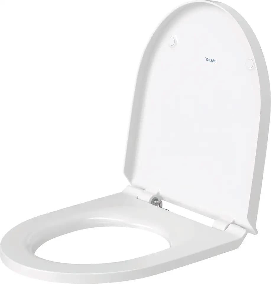 Duravit WC-Sitz DuraStyle Basic, Toilettendeckel aus Urea-Duroplast, Klodeckel mit Edelstahl Scharnieren, Weiß