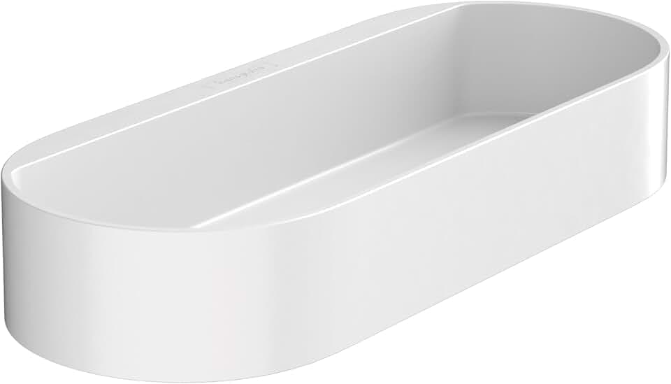 hansgrohe WallStoris - Ablagekorb, Duschablage ohne bohren, Duschkorb ohne bohren, Badezimmeraufbewahrung, Badezimmer Zubehör, Bad Accessoires, Mattweiß, 27913700