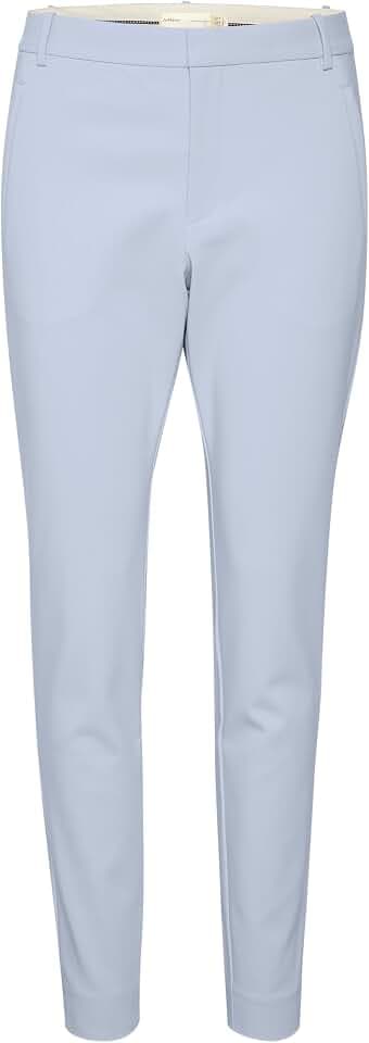 InWear Damen VanessaIW Pant Slim fit Regular Waist Ankle Length Hose, Dusty Blue,