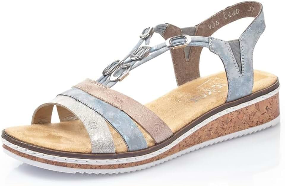 Rieker Damen Keilsandalen V36G4, Frauen Sandalen
