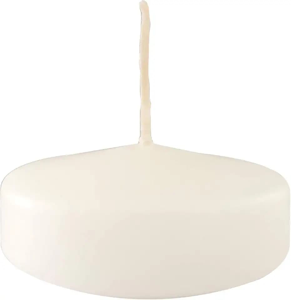 28 Schwimmkerzen - Durchmesser 5 cm - 5,5 Stunden Brenndauer - Farbe Weiß - Cereria Di Giorgio