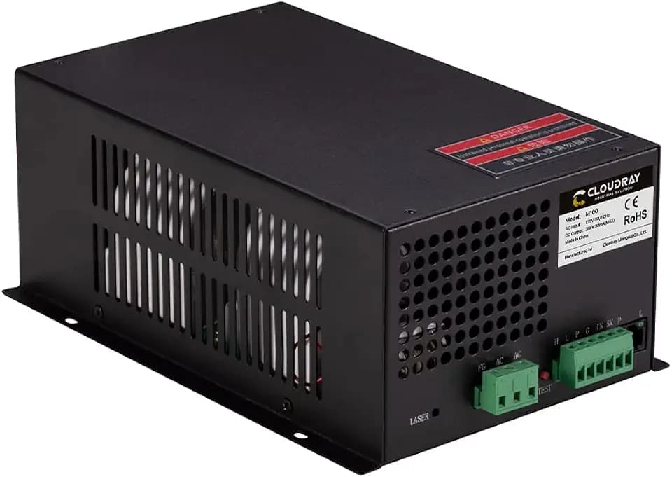 Cloudray CO2 Laser Power Supply 80-100W 220V for CO2 Laser Engraver Cutter M100（Updated MYJG100