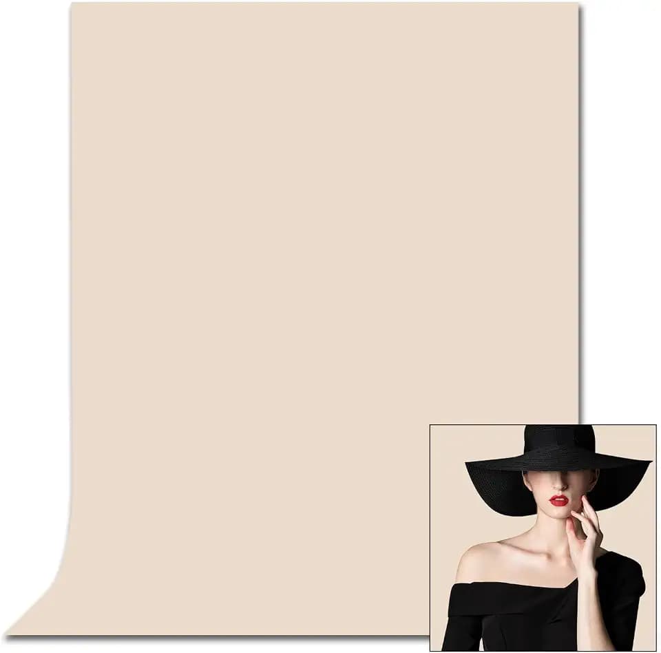 Beige Backdrop for Photoshoot Pure Photo Background 5x7 ft