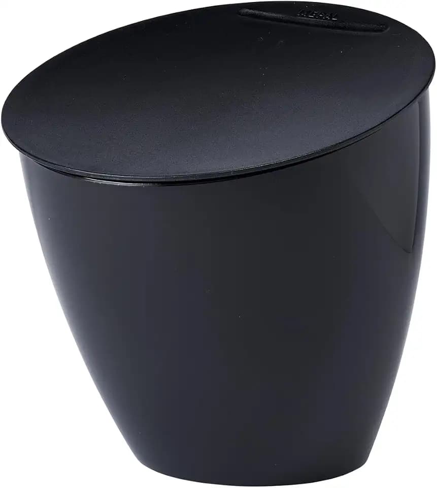 Mepal - Küchenabfalleimer Calypso - Kleiner Mülleimer mit Deckel - Komposteimer Küche - Ideal für die Küchenorganisation - Küchenhelfer & Spülmaschinenfest - 2200 ml - Nordic black