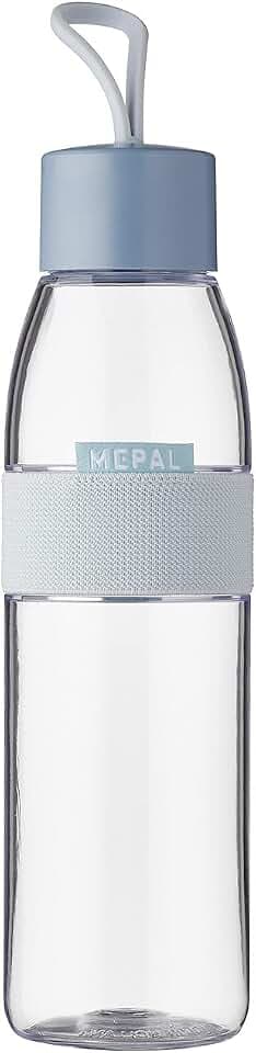Mepal - Wasserflasche Ellipse - Wiederverwendbare Trinkflasche - Auslaufsichere - Geeignet für kohlensäurehaltige Getränke - BPA-frei - 500 ml - Nordic blue