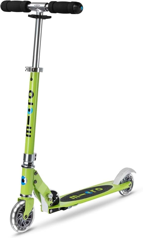 Micro, Micro Sprite LED, 2-Rad-Kinderroller, klappbar, Aluminum