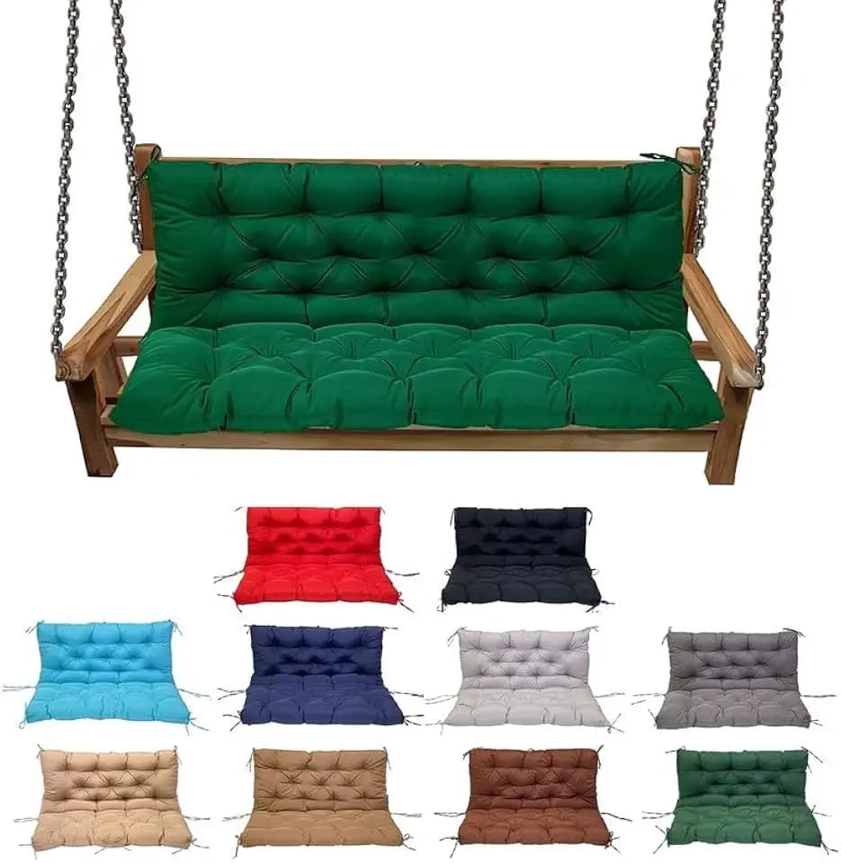 Swing Cushion Replacement Outdoor Porch Waterproof Bench Cushion 2-3 Seater Washable Bench Replacement Cushions for Outdoor Patio Porch Swing Cushions