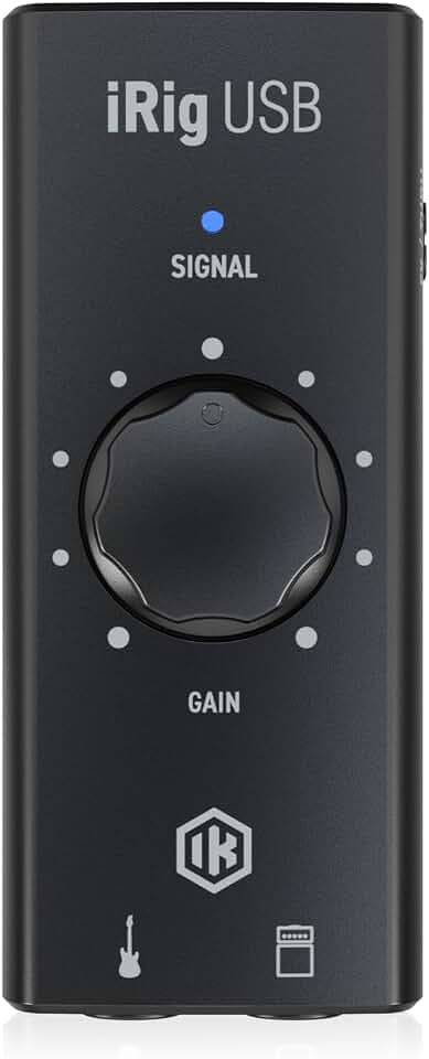 IK Multimedia iRig USB Gitarren- USB-C Audiointerface für MAC und PC (hochauflösende Audioübertragung, AMP-Ausgang mit zwei FX/Thru-Modi, Eingangsverstärkungsregler, inkl. IK-App und Software-Paket)