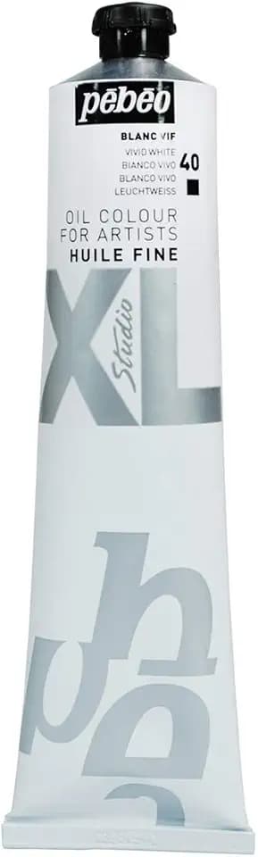 Pébéo - Feines Öl XL 200 ML - Ölgemälde - Ideal für Anfänger oder Profis - Fine Art Malerei - Feine Qualität - Pébéo Ölgemälde - Lebendiges Weiß - 200 ml