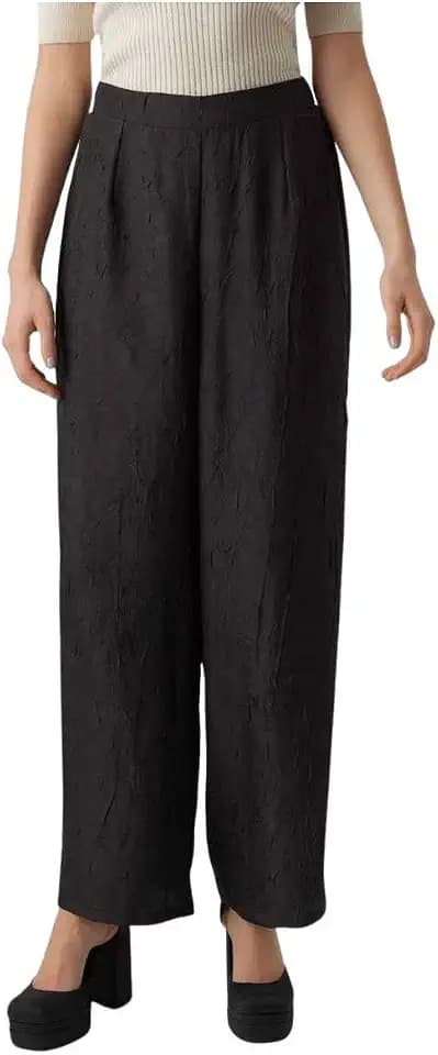 Vero Moda Women's VMPOPPY Wide Pants WVN BTQ Hose, Black, S
