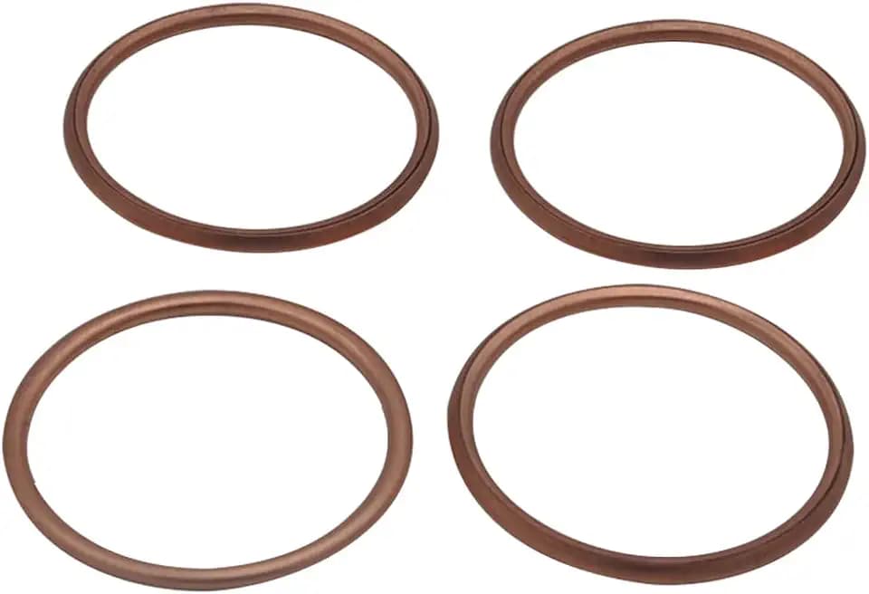 Motorcycle Exhaust pipe Gasket 4 pieces Compatible with Concours 14 ABS 2008-2022 KLX230 KLX230R KLX230S SM SE 08-25 KLX300 KLX300R,SM 22-05 KX250 KX250F,X 04-25 Ninja ZX-14 ZX-14R 06-23 (36.5*45*2.5)