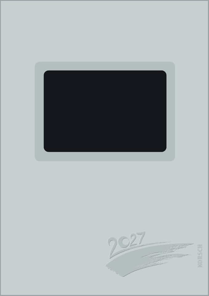 Foto-Malen-Basteln A4 silber gestanzt mit Folienprägung 2027: Fotokalender zum Selbstgestalten. Do-it-yourself Kalender mit festem Fotokarton und edler Folienprägung.