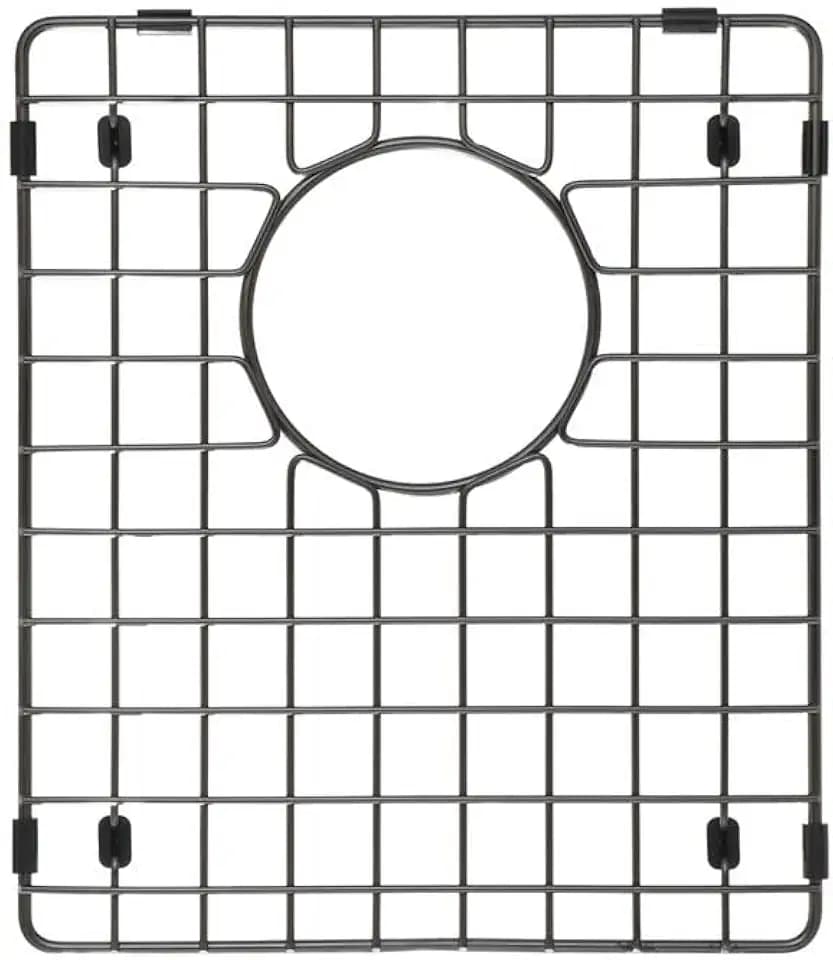 Starstar Sinks Protector Matte Black 304 Stainless Steel Kitchen Sink Bottom Grid, Rack (11.75 L x 14 W)