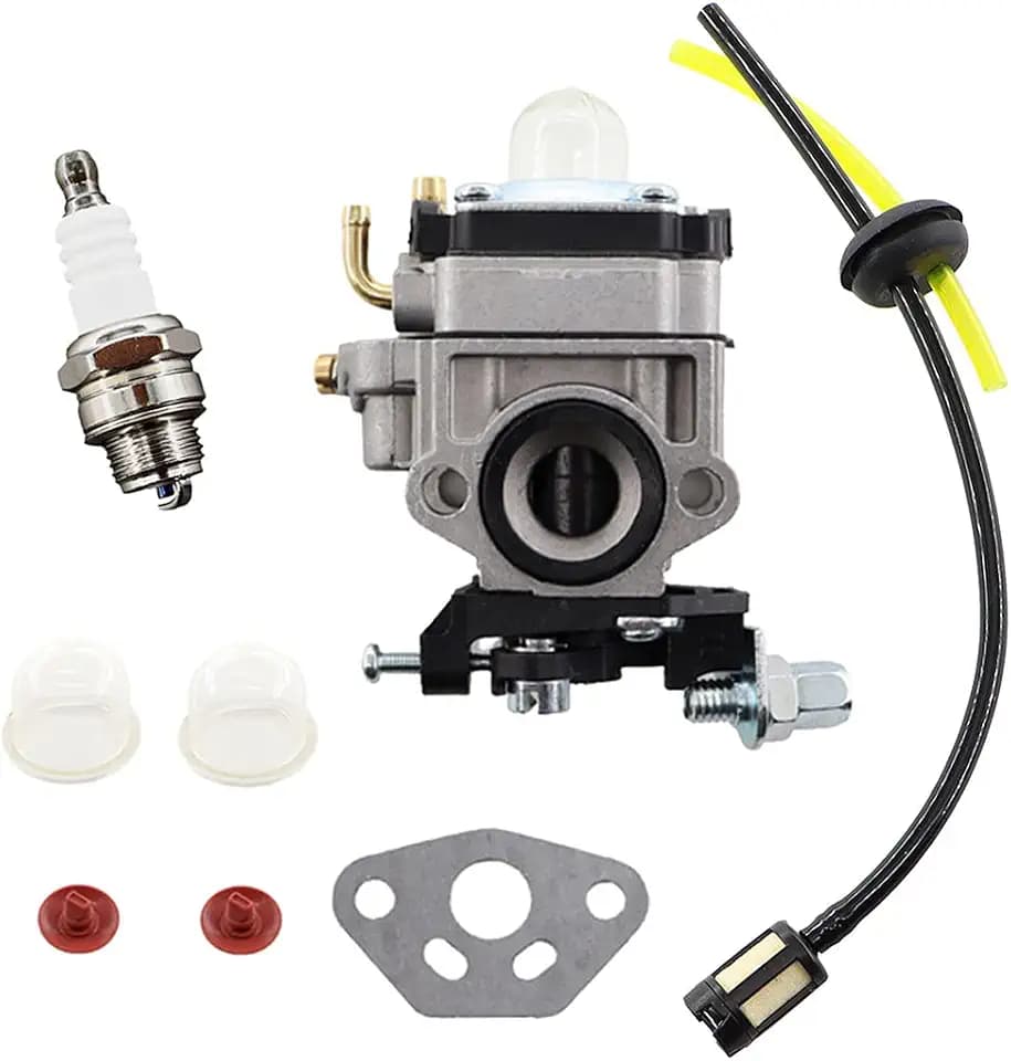 MCHNIC Vergaser mit Benzinschlauch Benzinfilter Zündkerze für 23ccm 25ccm 26ccm 33ccm 35ccm Benzin Motorsense Heckenscher Freischneider