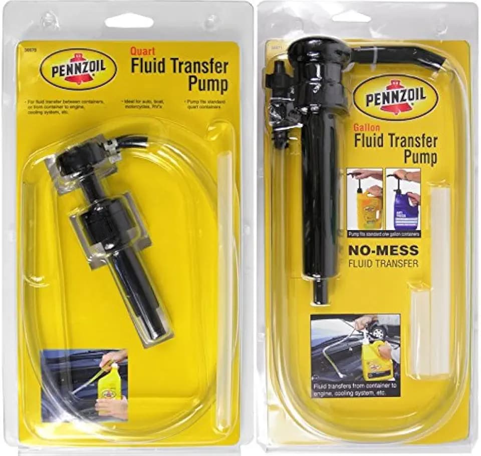 Bundle Set of Pennzoil Quart & Gallon Fluid Transfer Pumps Car Truck Motorcycle Boat RV