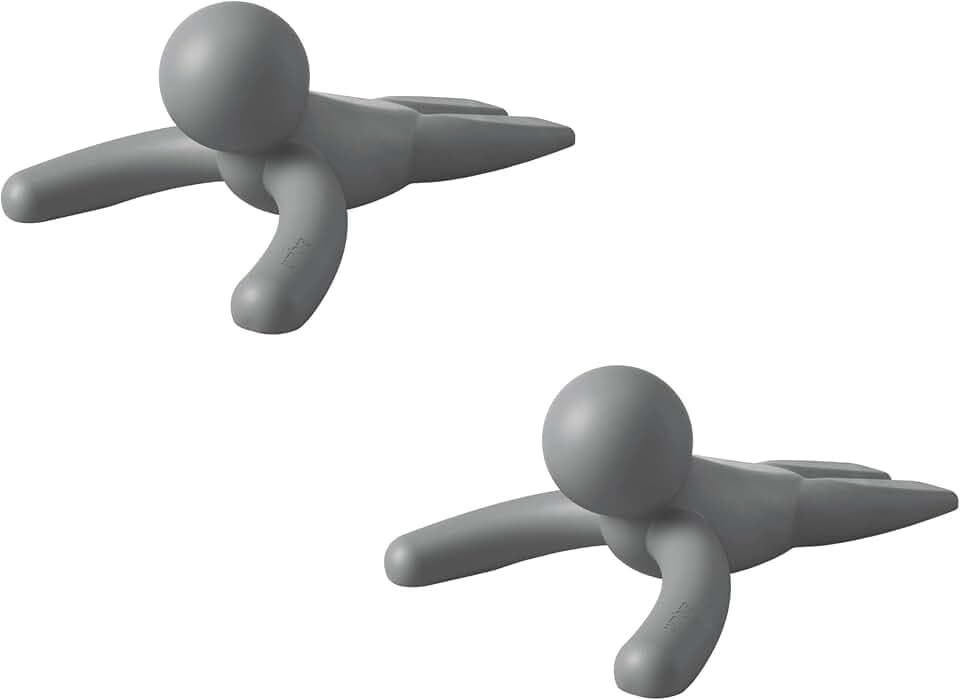 Umbra Buddy Türstopper, rutschfest, flexibel, 2er-Pack, Dunkelgrau
