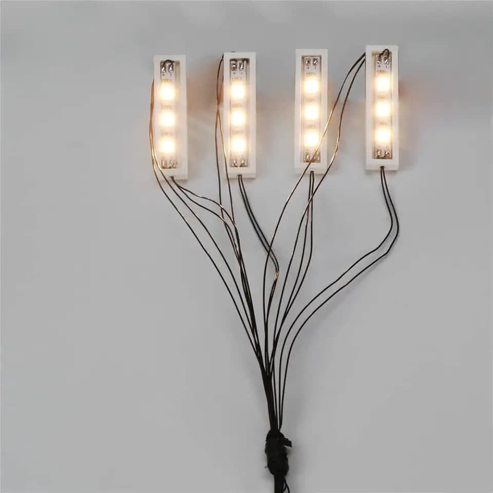 BrickBling 1 Pack-4in1 Warm White LED Lights, USB Powered DIY Light Compatible with Lego Bricks