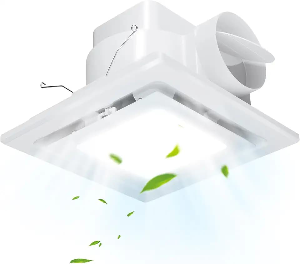 FEITON 110 CFM Bathroom Exhaust Fan with LED Light, 1.0 Sones Ultra Quiet