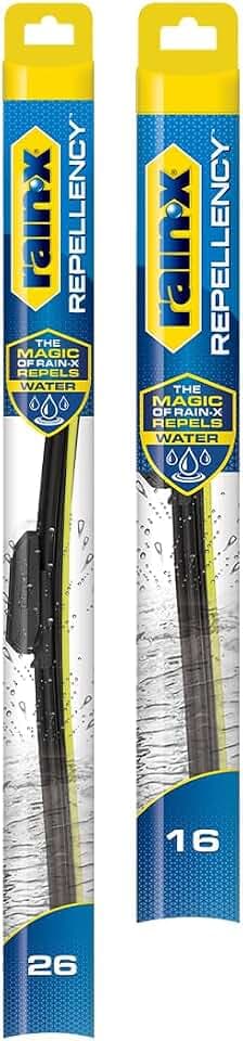 Rain-X 810348 Repellency Water Repellent Wiper Blades, 26" & 16" Windshield Wipers, All Weather Streak-Free for Enhanced Visibility w/Water Repellency Formula [Amazon Exclusive]