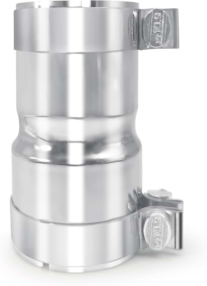 Stainless Steel 2.75 to 3 Inch Exhaust Adapter, 2.75" ID to 3" ID Exhaust Reducer Connector Pipe with Clamp