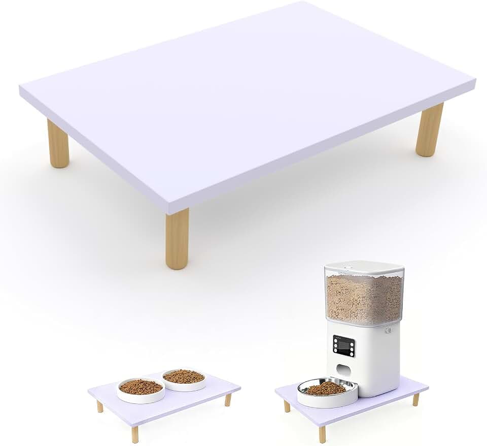 Elevated Cat Food Stand, Raised Pet Feeding Table for Cats and Dogs
