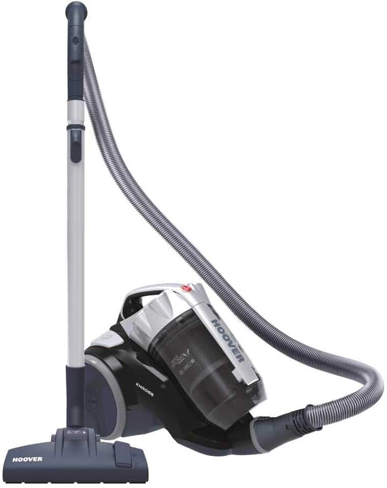 Hoover KHROSS Bodenstaubsauger, Abschleppen ohne Beutel, Schwarz und Grau, Home, 550W