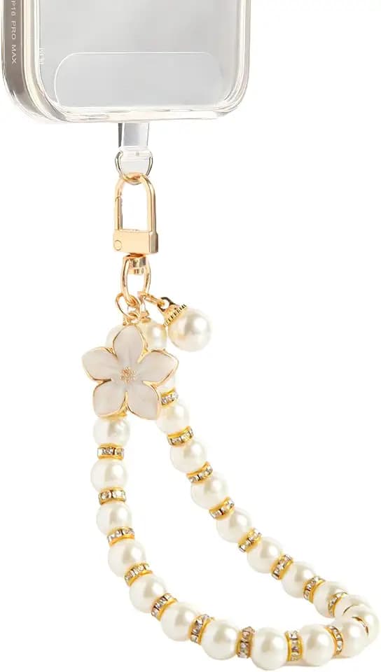 Long Pond Fancy Beaded Cell Phone Wrist Strap, Hands-Free Chain Bracelet