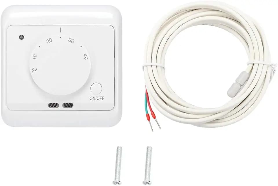 Pilipane 230 V 16 A Raum-Fußbodenheizungs-Thermostat, Thermostat, an der Wand montierter mechanischer elektrischer Heizungs-Thermostat-Temperaturregler für zentrale Klimaanlage, Temperaturregelsch