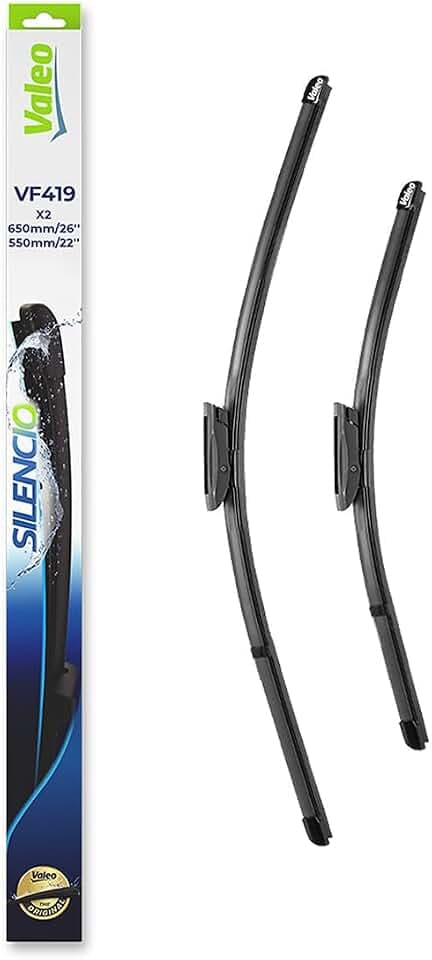 Valeo Silencio 2x Wischerblätter VF419 - Vorne - 650 mm / 550 mm | Set mit 2 Flachbalkenwischern, Originalersatz, 574357