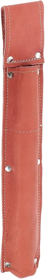 HARFINGTON Welding Rod Pouch 13.39" x 1.97" x 11.02" Leather Electrode Holder Welding Rod Electrode Waist Bag with Rivets Reinforced for Storage Welding Tools, Brown Red