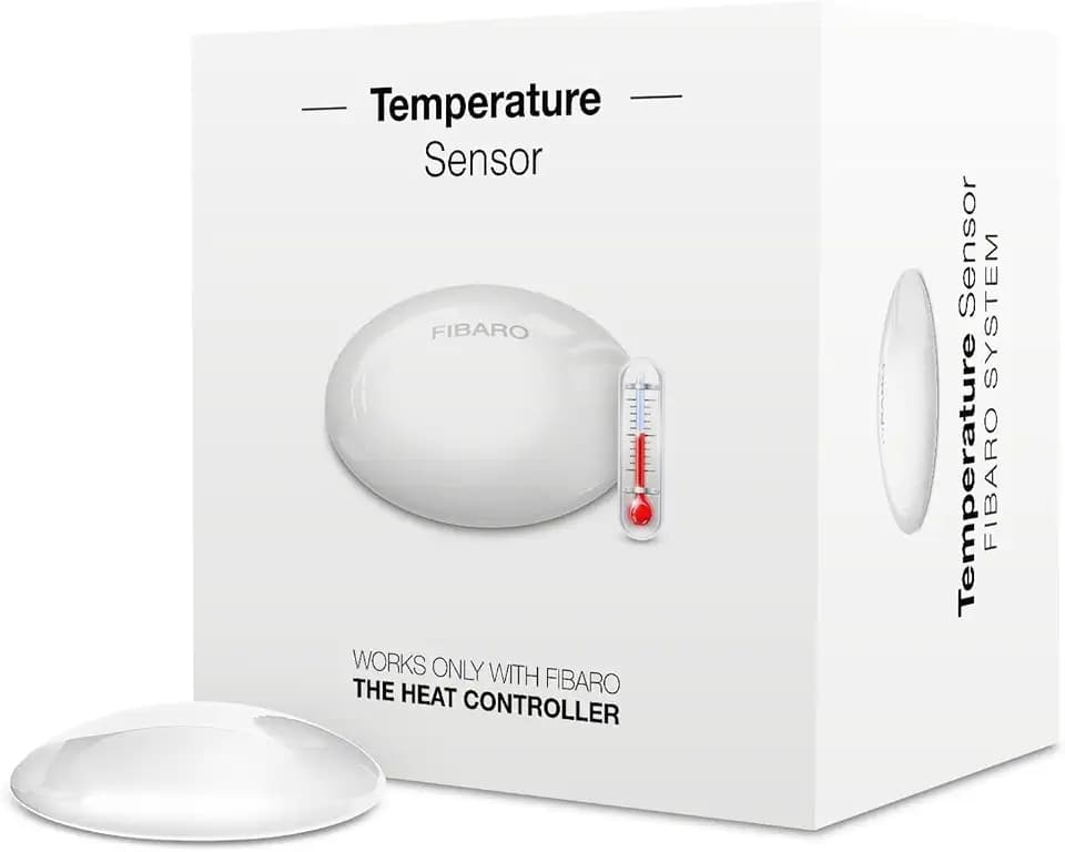 FIBARO Temperature Sensor for The Heat Controller / Z-Wave Plus Z-Wave PluTemperaturfühler für den Radiator Heizkörperthermostat, FGBRS-001
