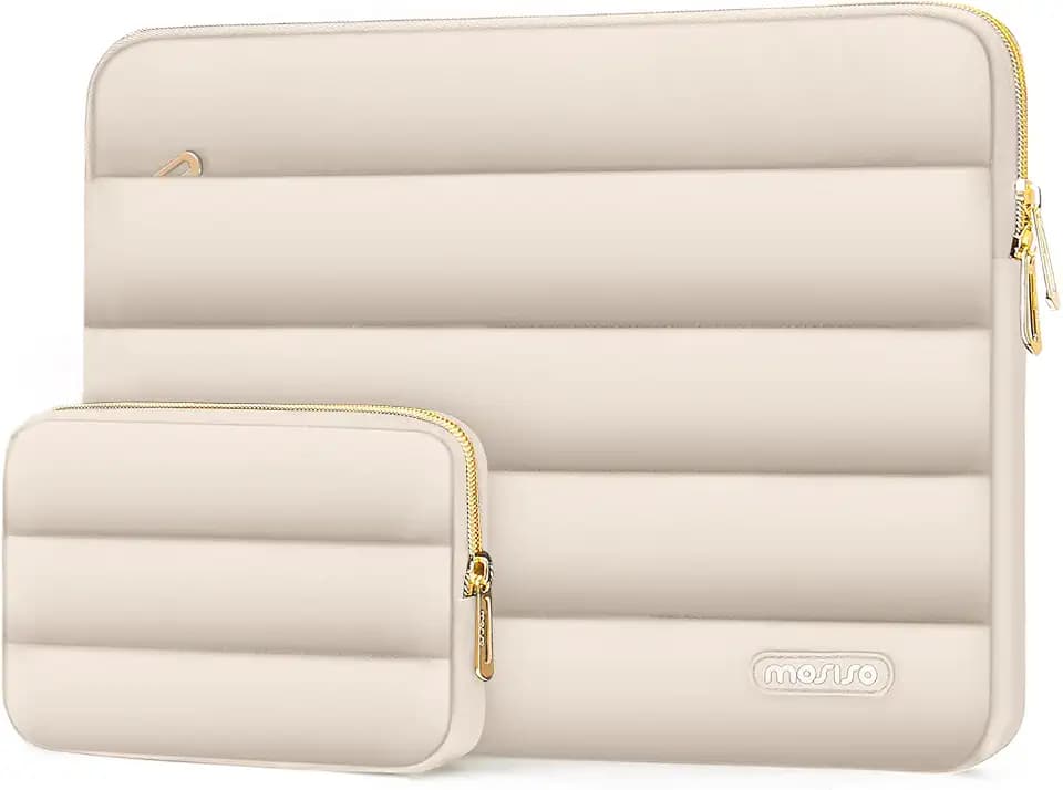 MOSISO Laptop Case 16 inch, 15-15.6 inch Puffy Laptop Sleeve Carrying Case