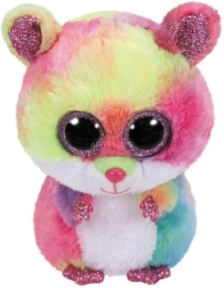 TY 36416 Rodney, Hamster bunt 24cm Beanie Boo's, Mehrfarbig