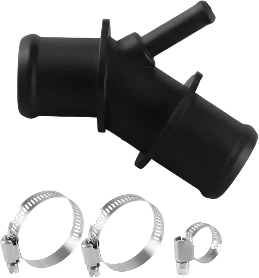 Radiator Upper Hose Connector Coolant Pipe Adapter Compatible with Toyota RAV4 2009 2010 2011 2012 Replace #: 16571-0V020 165710V020 16057-36011 1605736011