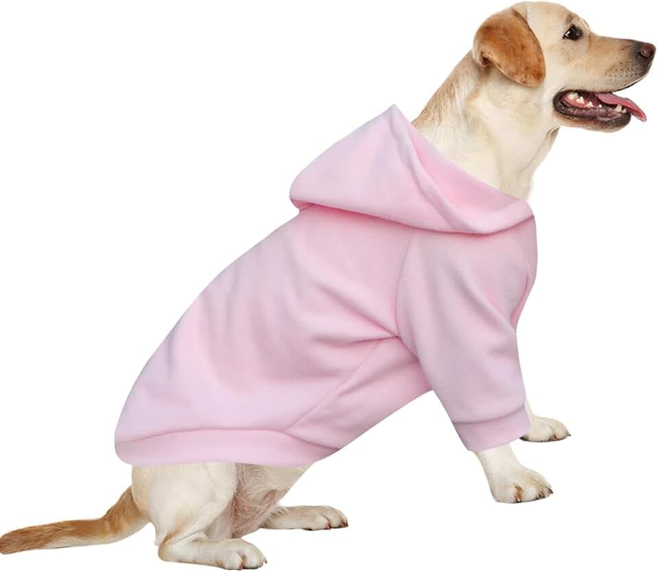 Hoodie Hund Groß Hundepullover Grosse Hunde Hundepullover Labrador, Warm und Leicht, Mit Einer Weichen Textur, Leicht zu Tragen und Hellen Farben (5XL, Rosa)