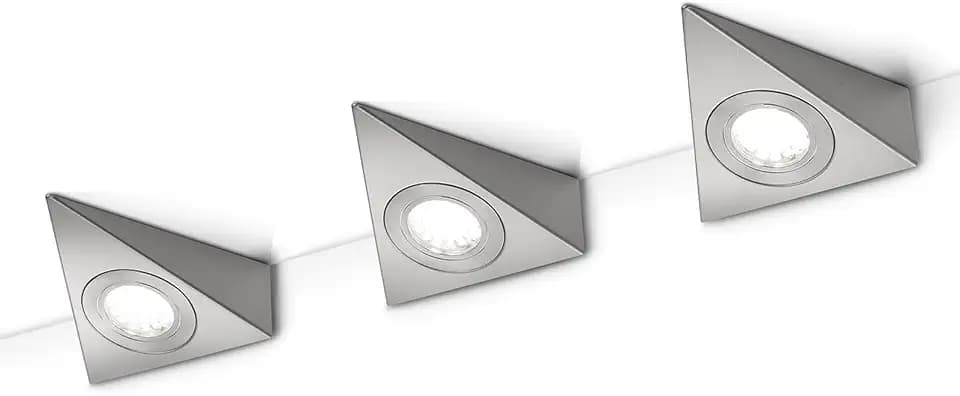 Trio Leuchten 3-er Set LED Unterbauleuchte 273370307 Ecco, Metall Nickel matt, 3 Watt LED
