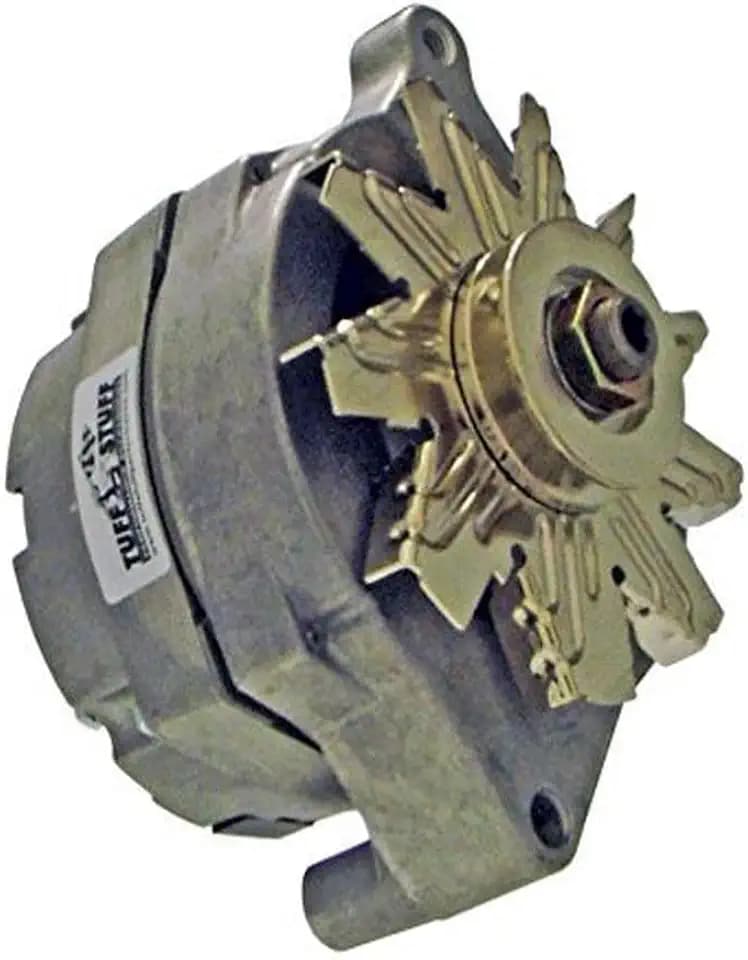 Tuff Stuff Alternator, 100 amps, 12V, 1-Wire, Single V-Belt Pulley, Aluminum Case, Natural, compatible with Ford, Each