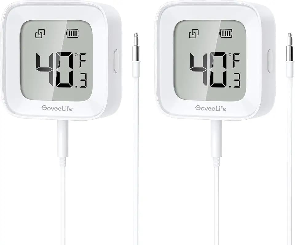 GoveeLife Kühlschrank Thermometer Bluetooth mit APP Alarm, 2er-Pack