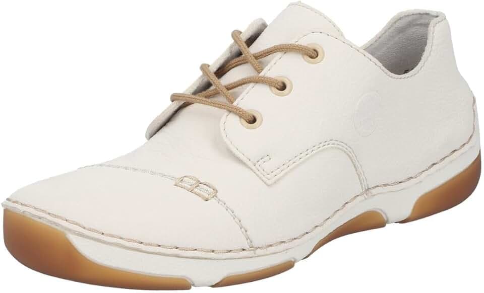 Rieker 55920-80 Damen Schnürschuhe Kunstleder in Weiss - Gr. 36