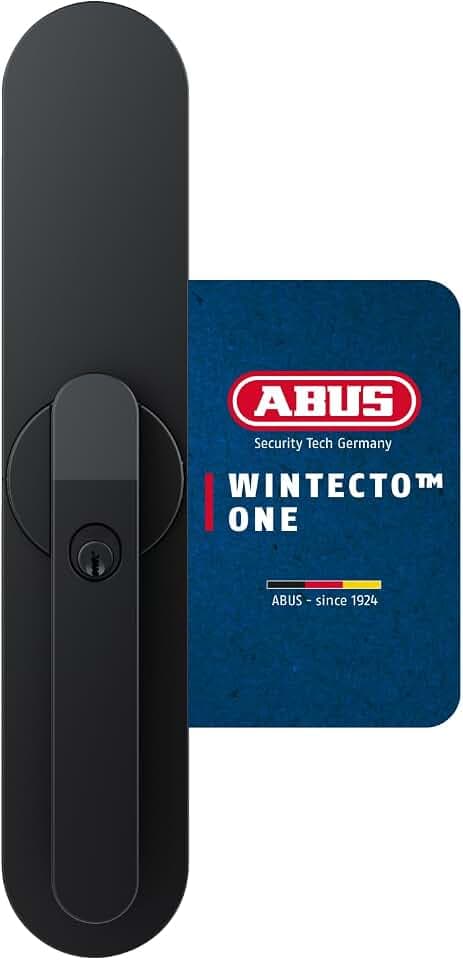 ABUS Fensterantrieb WINTECTO One – Smart, mit Alarm, ohne Bohren – Schwarz
